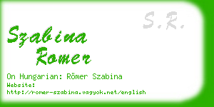szabina romer business card